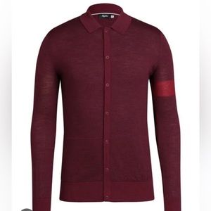 Rapha Men’s - Dark Red Merino Snap-Through Shirt